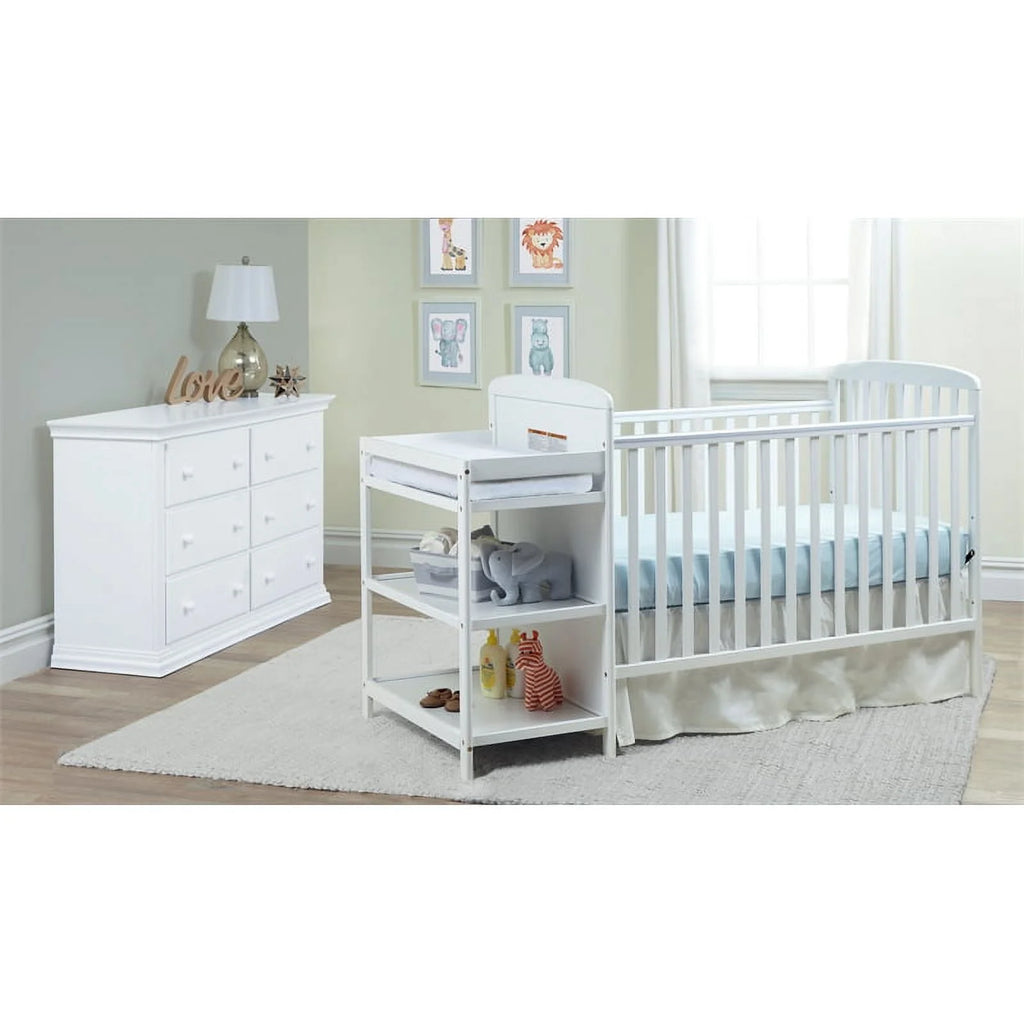 White Crib & Changer Combo W735761