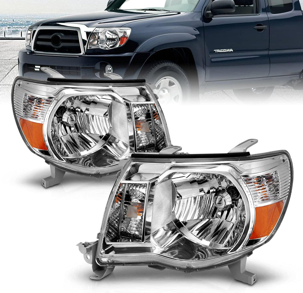 Chrome Replacement Headlights Pair for Toyota Tacoma Pickup B638