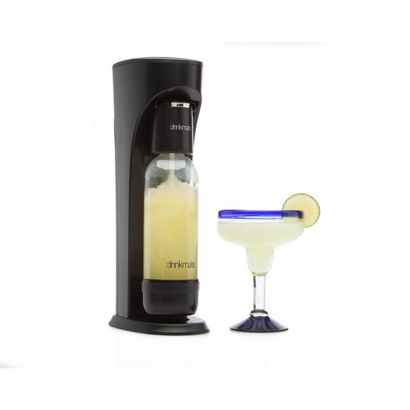 Matt Black Sparkling Water & Soda Maker Machine with 3 CO2 Cartridge, 1L & 0.5L Bottles T1288