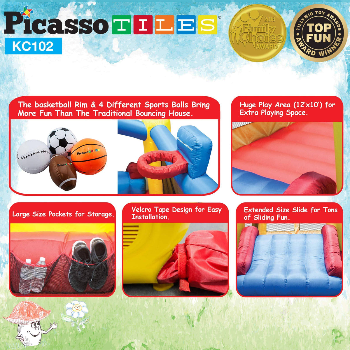 Inflatable Bouncer Jumping House with Slide H27082
