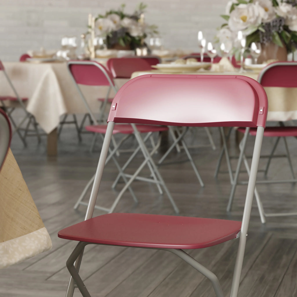 Red 2 Pack Plastic Folding Chair I950