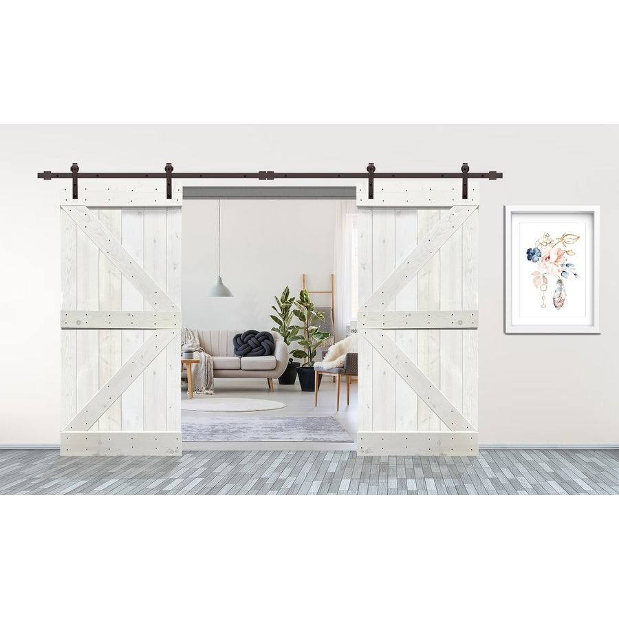 White 60 x 84 Barn Door with Hardware Kit U864