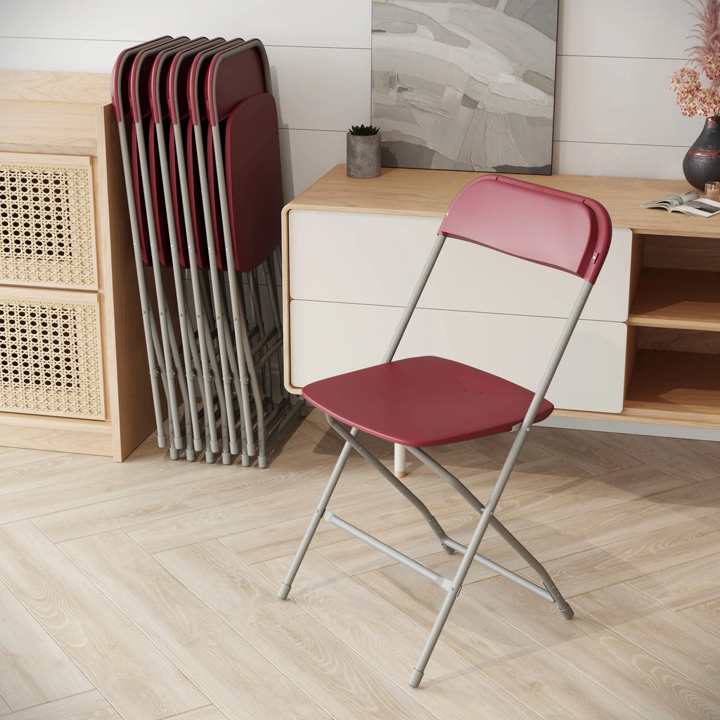 Red 2 Pack Plastic Folding Chair I950