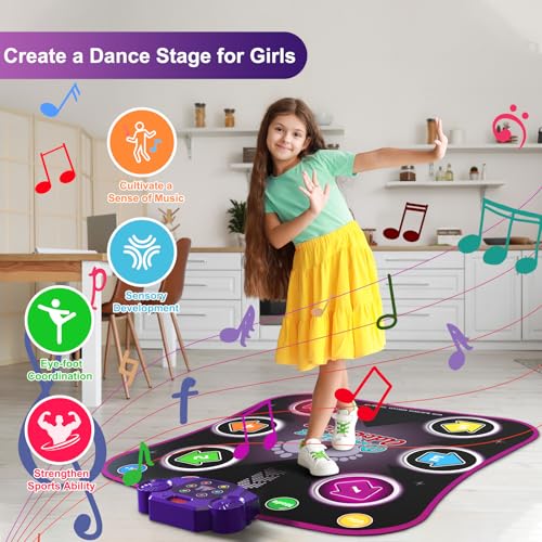 Electronic Dance Mat with Light-up 6-Button Wireless Bluetooth S453732