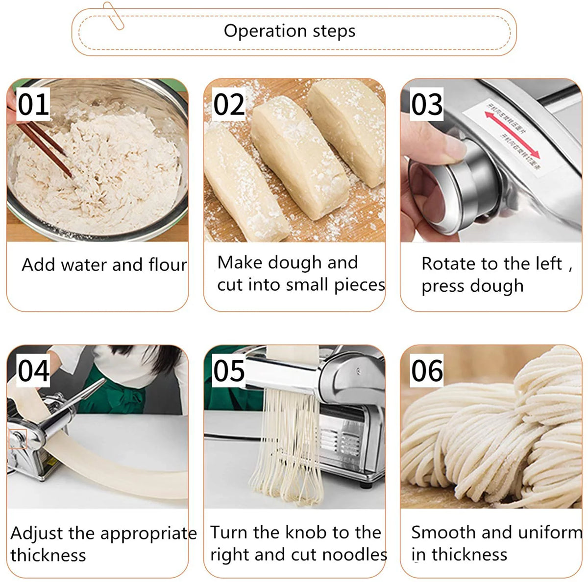 Automatic Pasta Maker Machine with 4 Knives T93660
