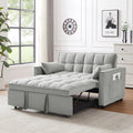 Velvet Convertible Sleeper Sofa Bed with 2 Lumbar Pillows D70491