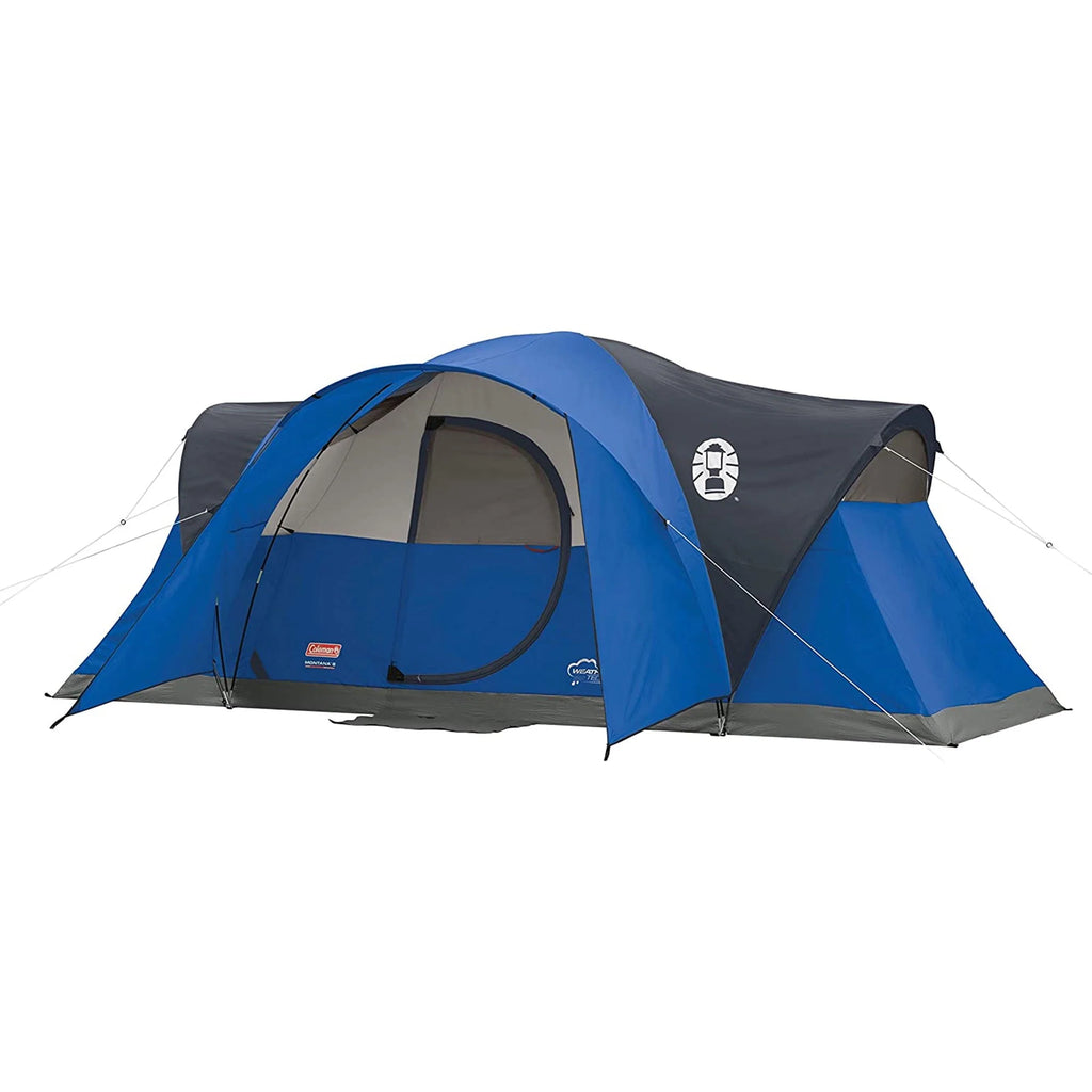 8 Person Cabin Camping Tent with Hinged Door, Blue O12484