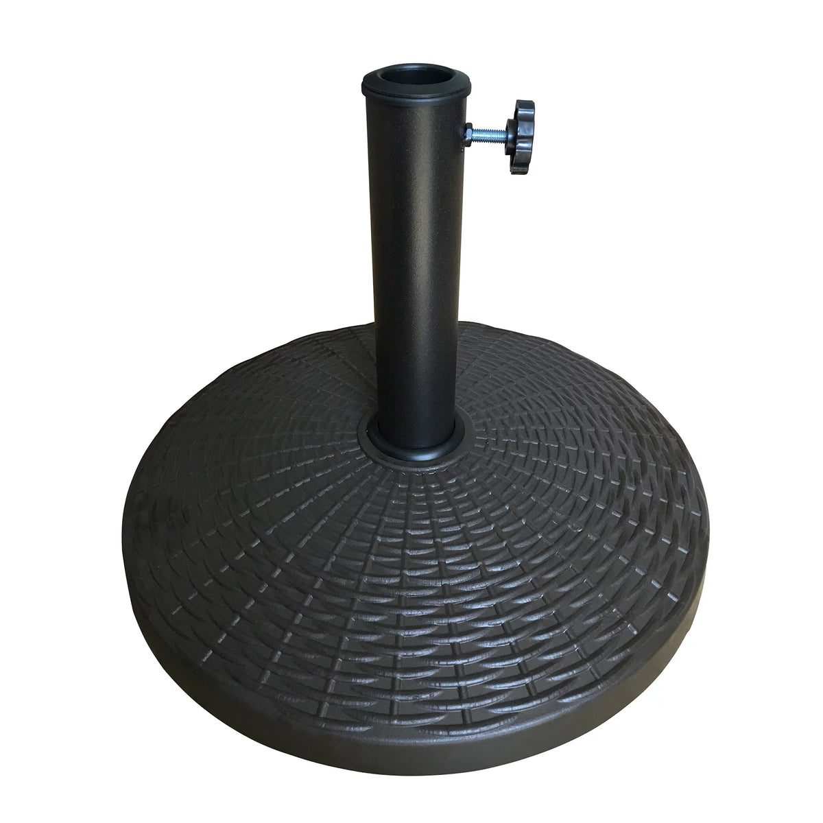Black Round Powder Coated Resin Patio Umbrella Base Y406