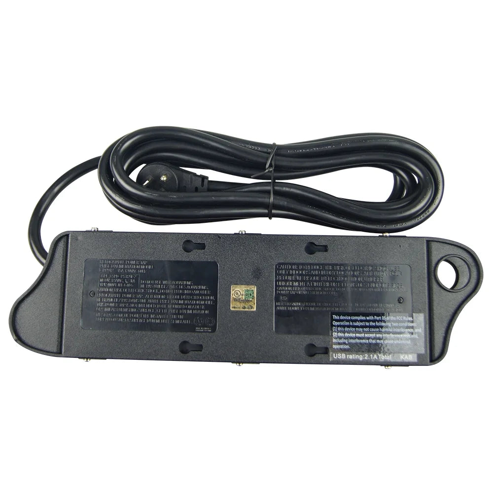 8-Outlet 10ft Metal Surge Protector with 2 Usb J576