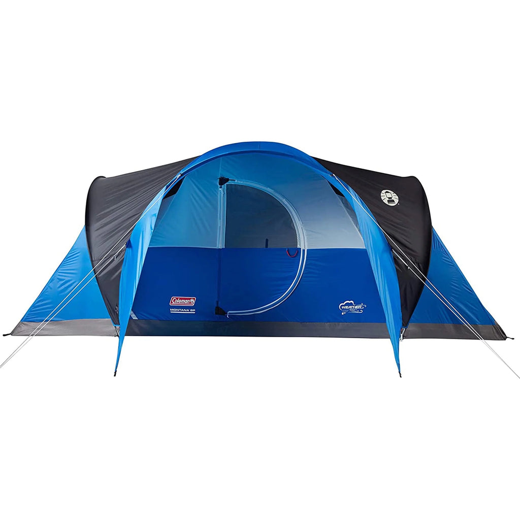 8 Person Cabin Camping Tent with Hinged Door, Blue O12484