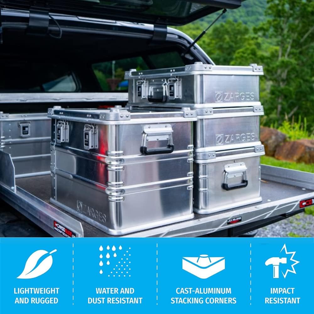 Aluminum Hard Protective Carrying Case, Stackable Storage, Dust and Water Resistant N48474