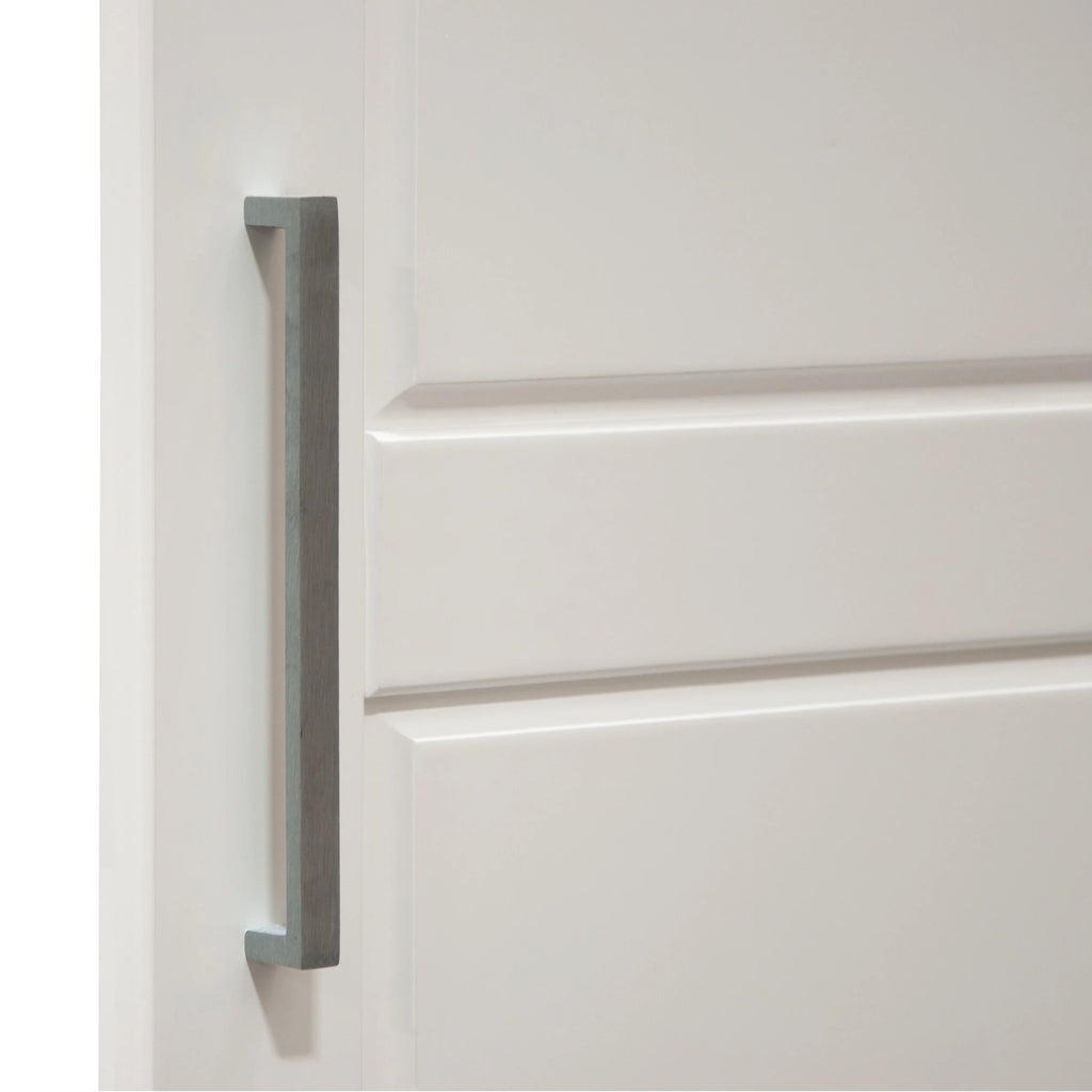 100% Solid Wood Wardrobe Armoire with Mirrored Doors White E11539