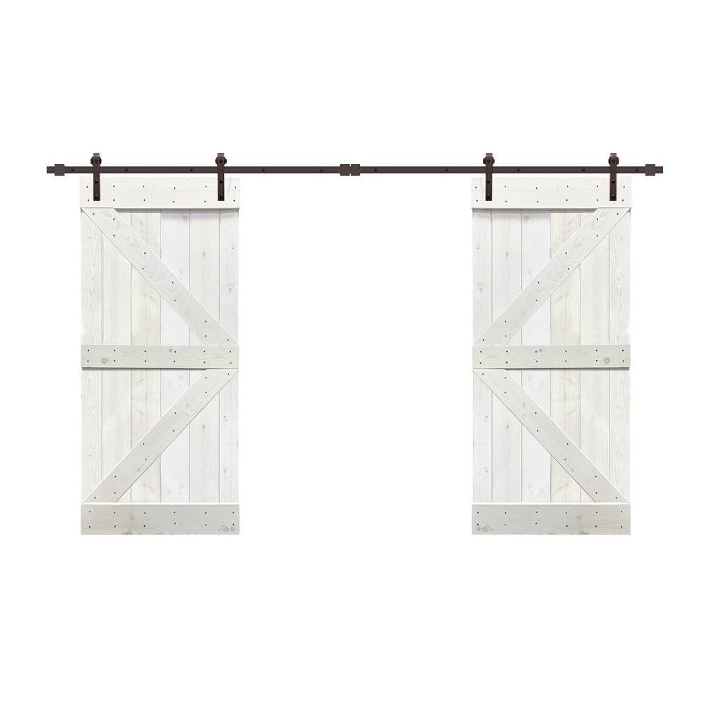 White 60 x 84 Barn Door with Hardware Kit U864