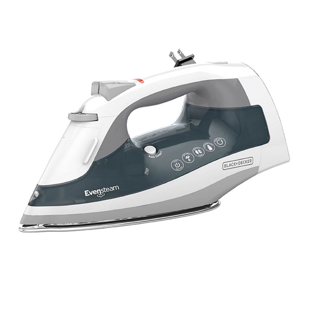 Grey Steam Iron with Stainless Steel Soleplates E385116