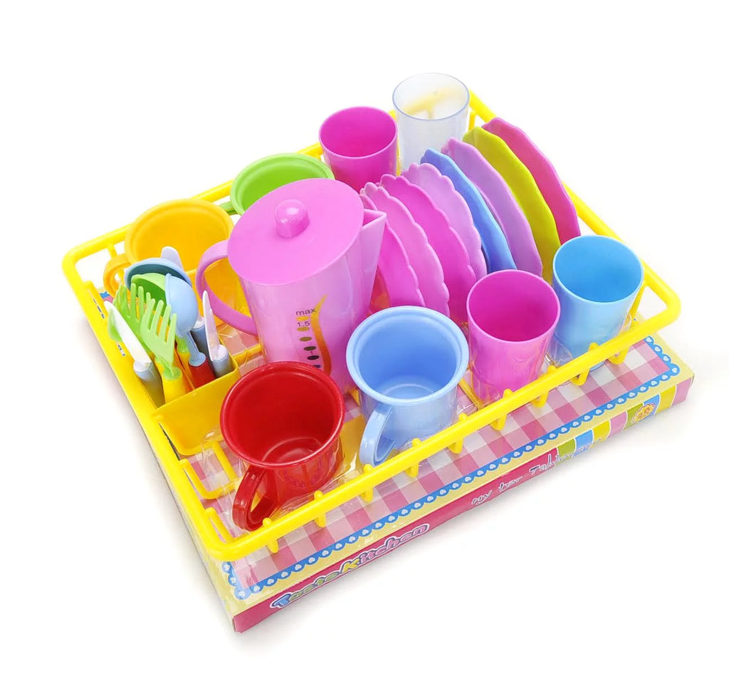 Play Dishes Kitchen Wash And Dry Tea Playset C8181