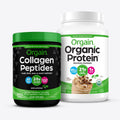 Grass Fed Hydrolyzed Collagen Peptides and Iced Coffee Organic Plant Based Protein Powder G3889