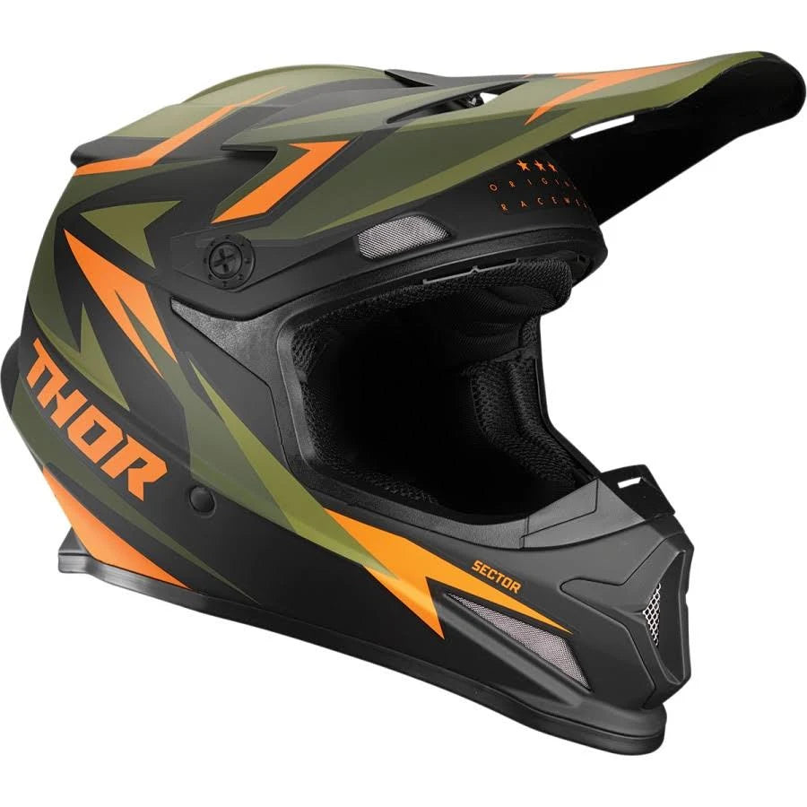 Green/Orange Offroad Helmet V948