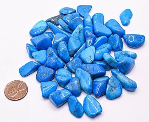 1 lb Blue Howlite Tumbled Stone Crystal M851