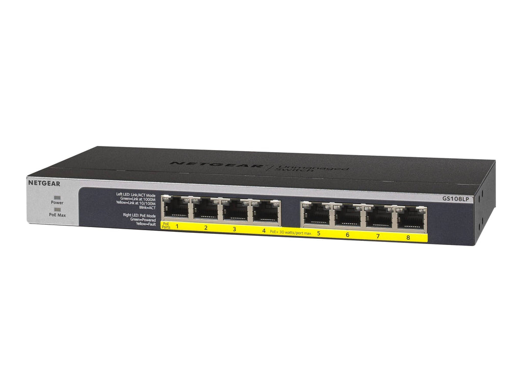 8 PoE+ Ethernet Ports Unmanaged Switch W1376