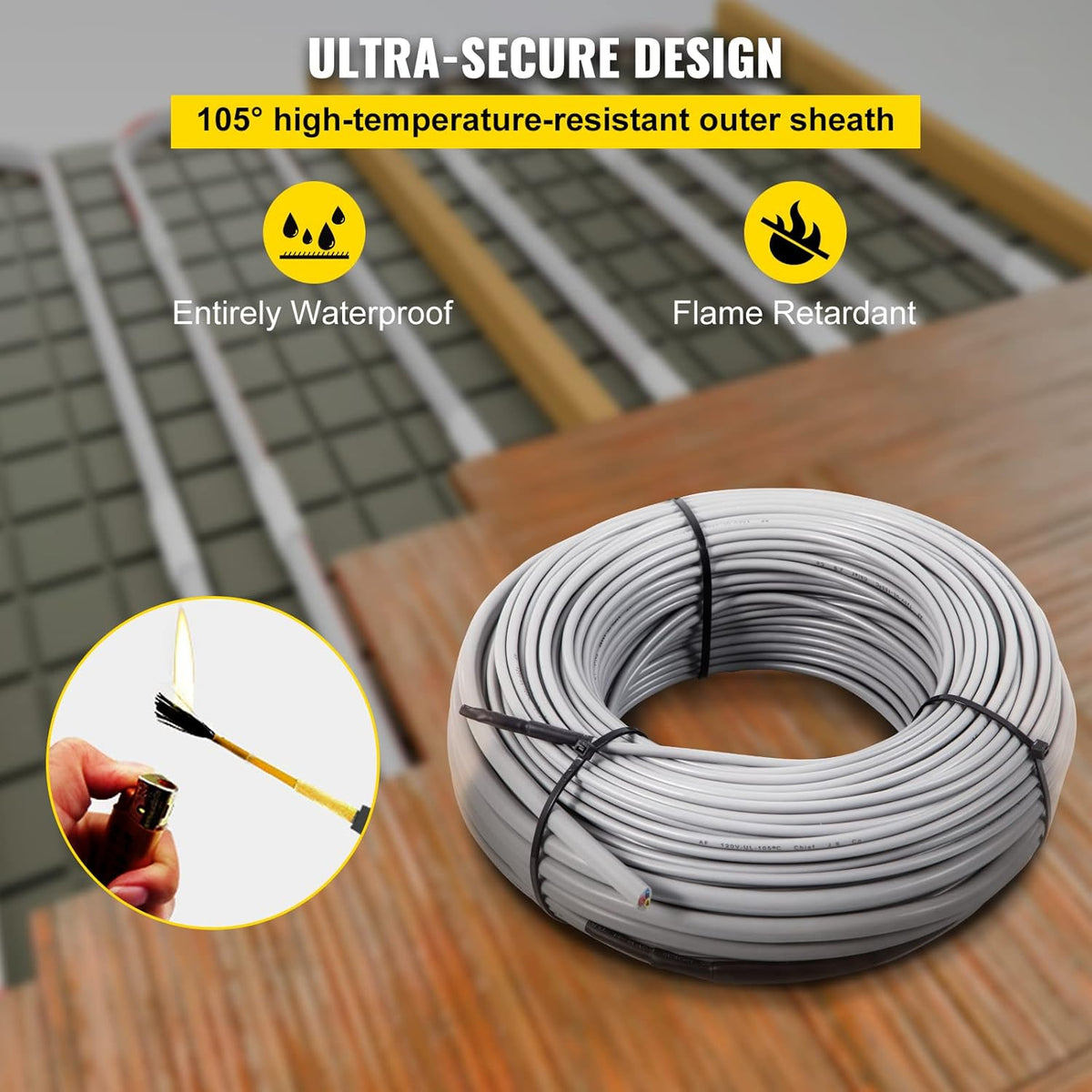 Floor Heating Cable 42.7 Square Feet D7507