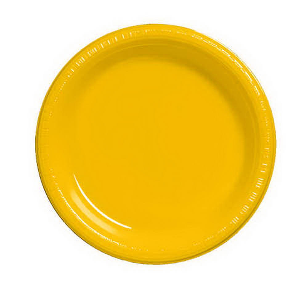School Bus Yellow Plastic Banquet Plate (Case of 240) G917