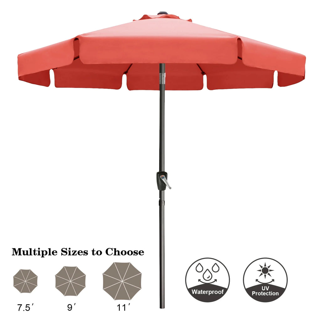 7.5ft Outdoor Market Patio Umbrella with Push Button Tilt M48951