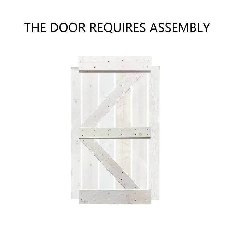 White 60 x 84 Barn Door with Hardware Kit U864