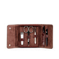 5-Piece Manicure Set with Cowhide Snap Case W3120