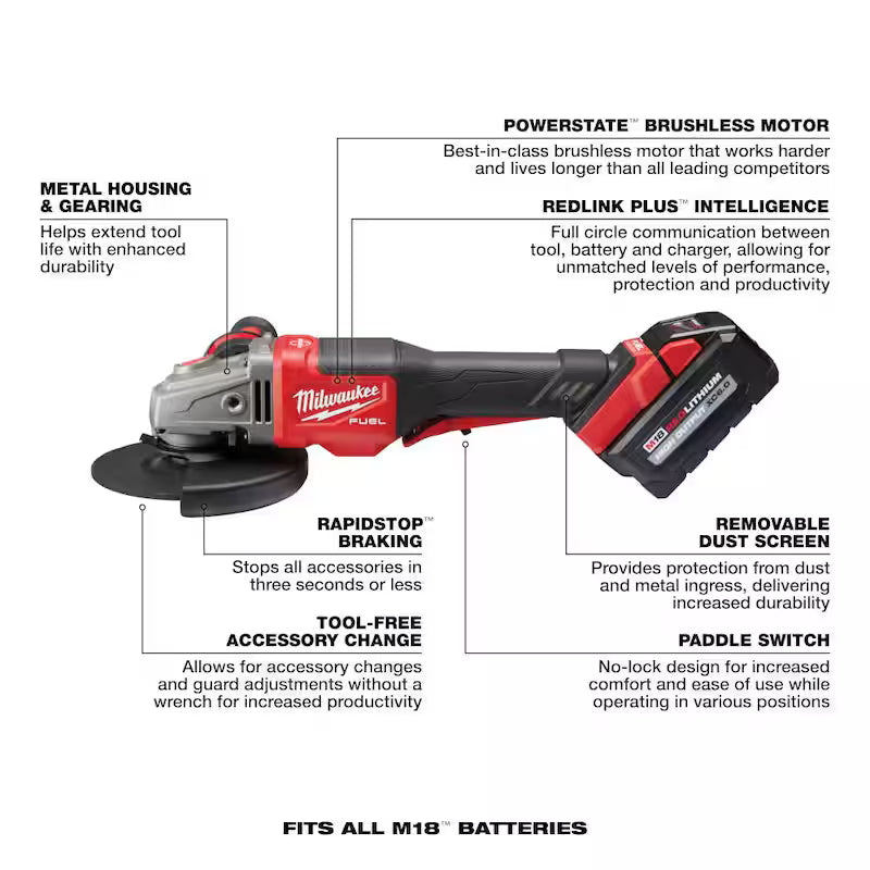 4-1/2 in./6 in. Cordless Angle Grinder M805818