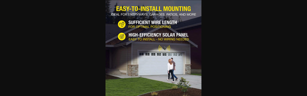 Solar Motion Security Light, Black, 800 Lumens X824