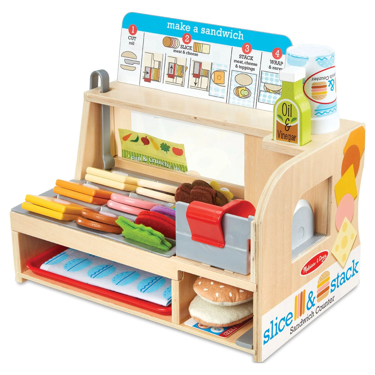 Wooden 56-Piece Pretend Play Food Set R225791