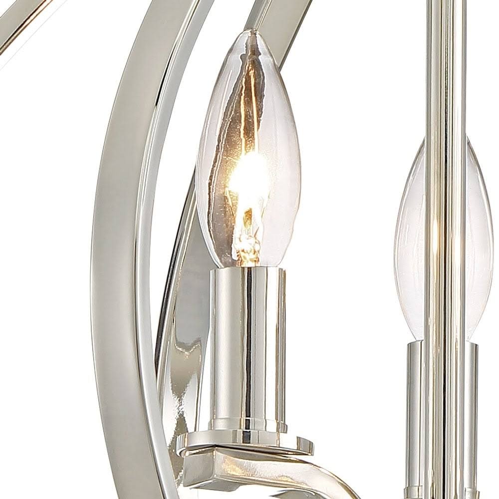 Polished Nickel 3 Light Semi Flush Mount L971