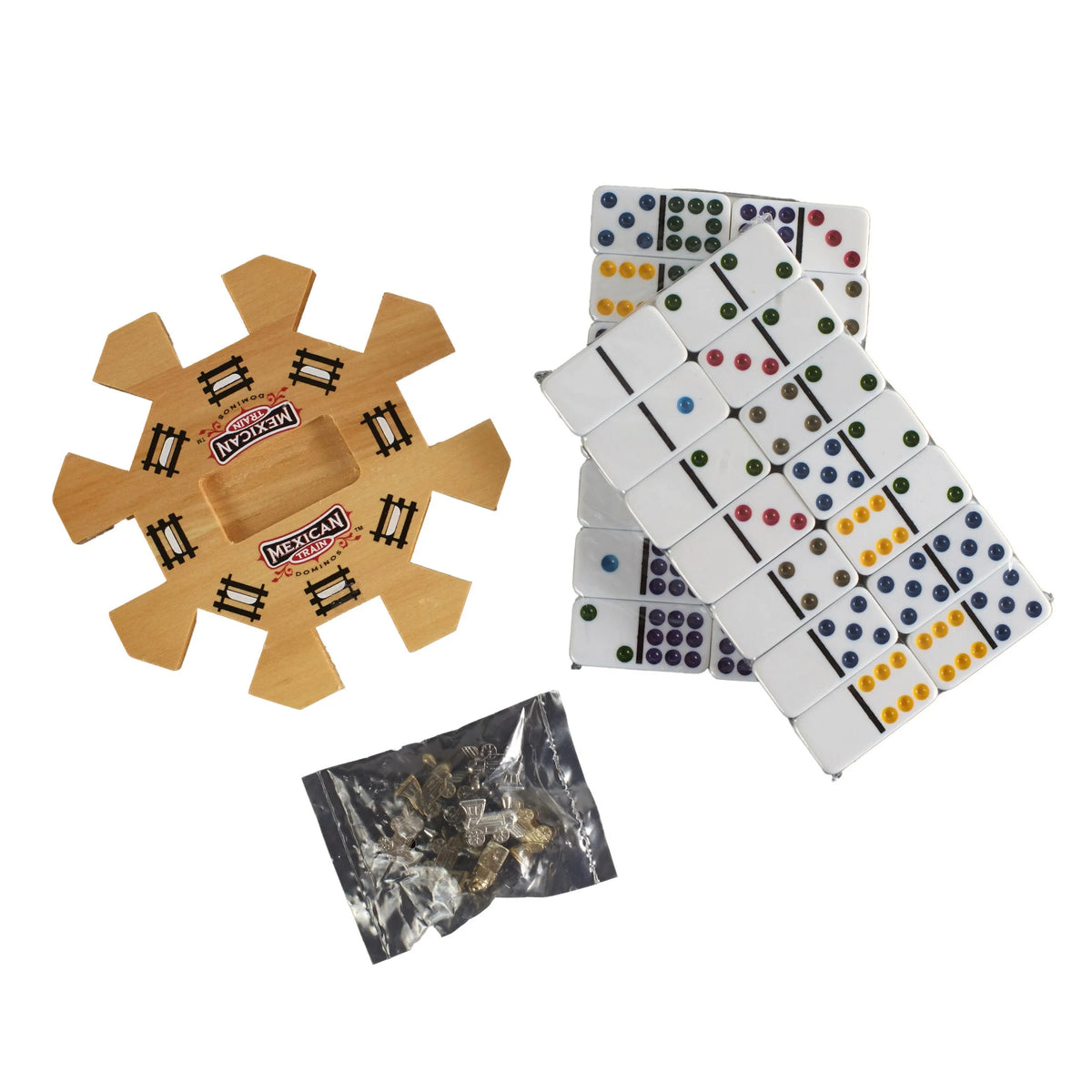 Mexican Train Domino Set in Wooden Collector Box B521307