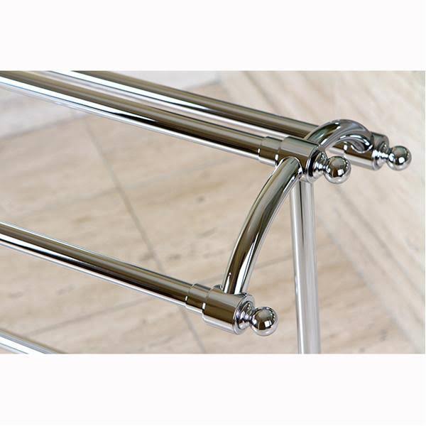 Satin Nickel Pedestal Towel Rack D72424