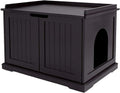 Cat Washroom Storage Bench with Sturdy Wooden Structure Z333663