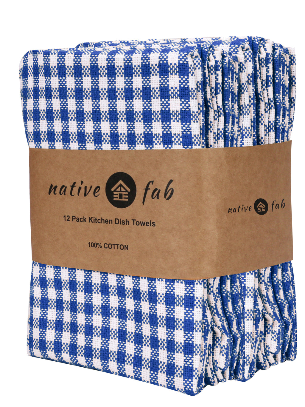 12 Pack Blue Cotton Kitchen Towel O15021