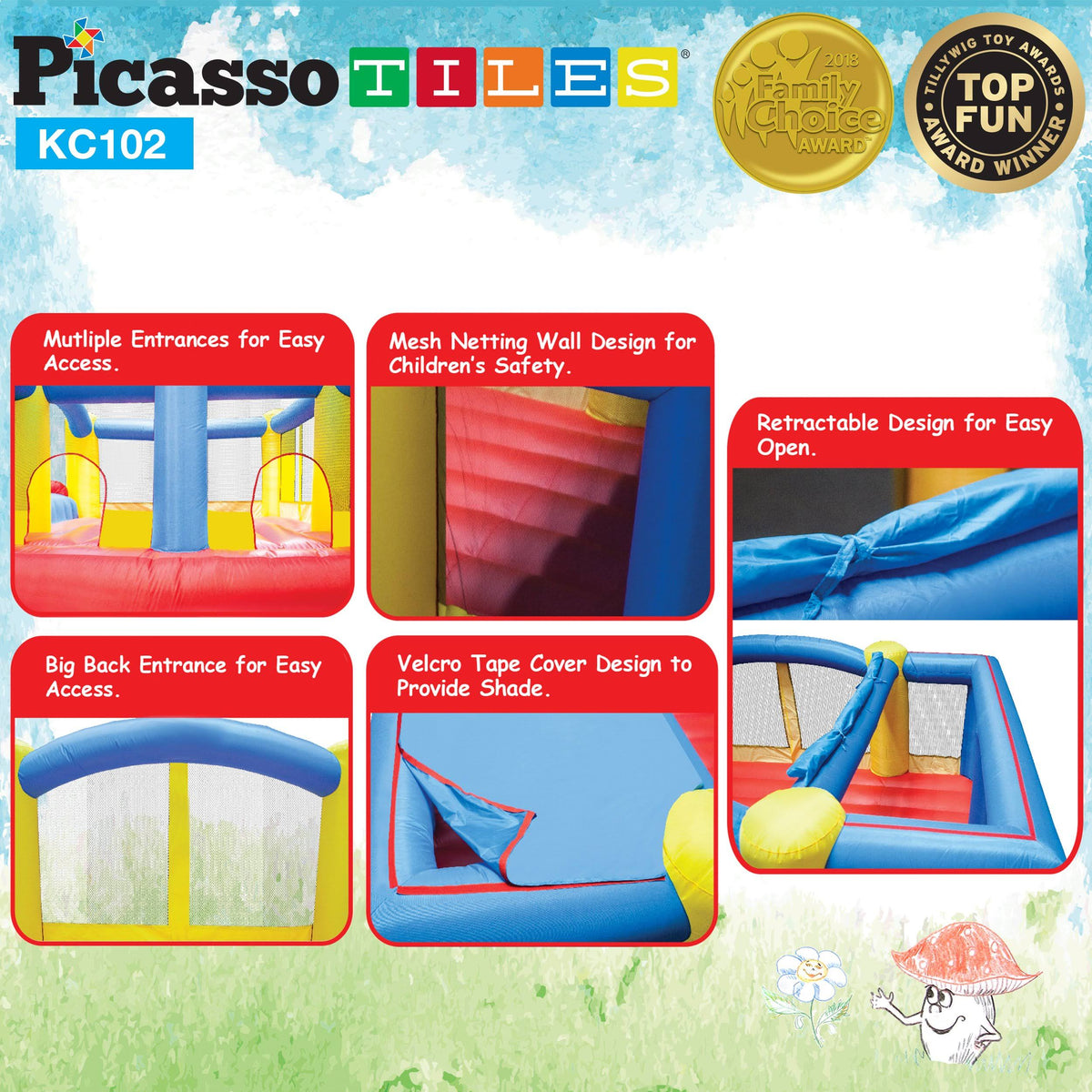 Inflatable Bouncer Jumping House with Slide H27082