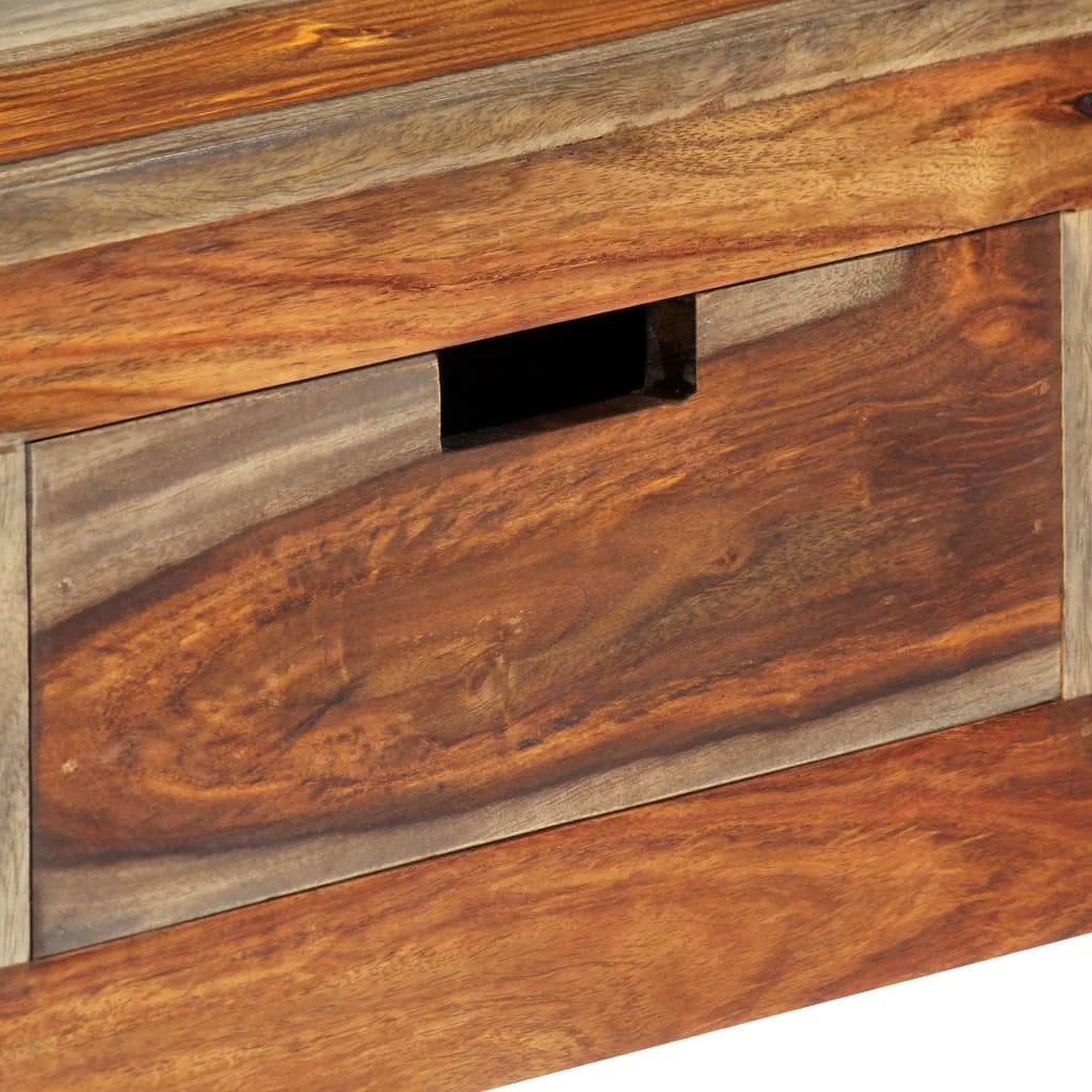 Solid Sheesham Wood Console Table with 3 Drawers F479676