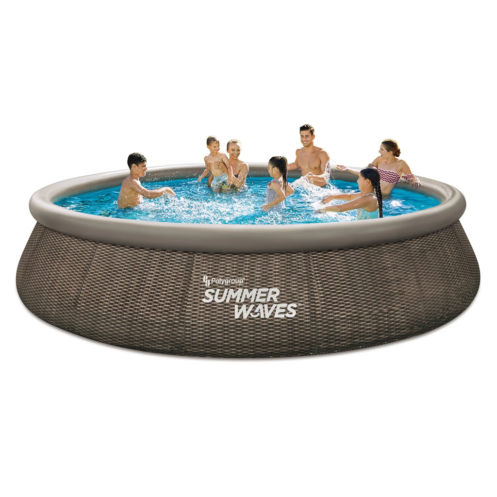 15 ft Dark Double Rattan Round Pool T33617