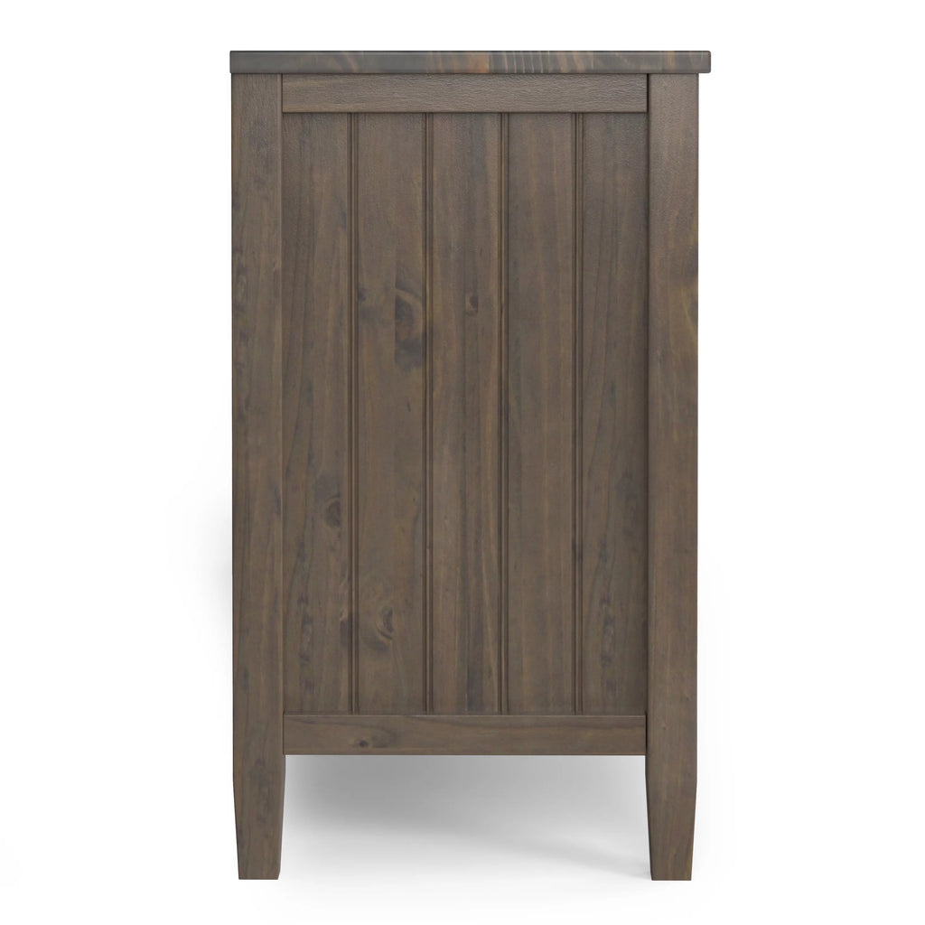 72 inch Wide Solid Wood Contemporary TV Media Stand in Smoky Brown Q384