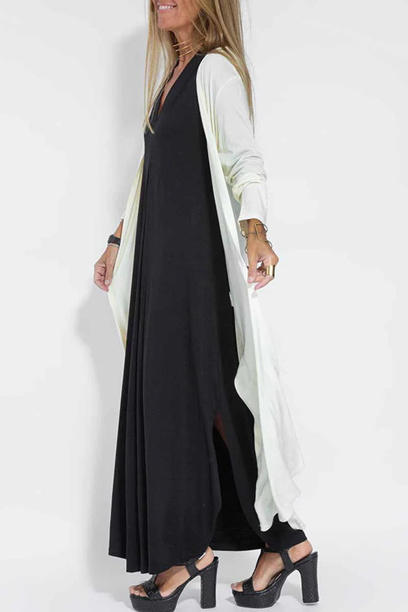 Solid Slit Cardigan Outerwear S60013