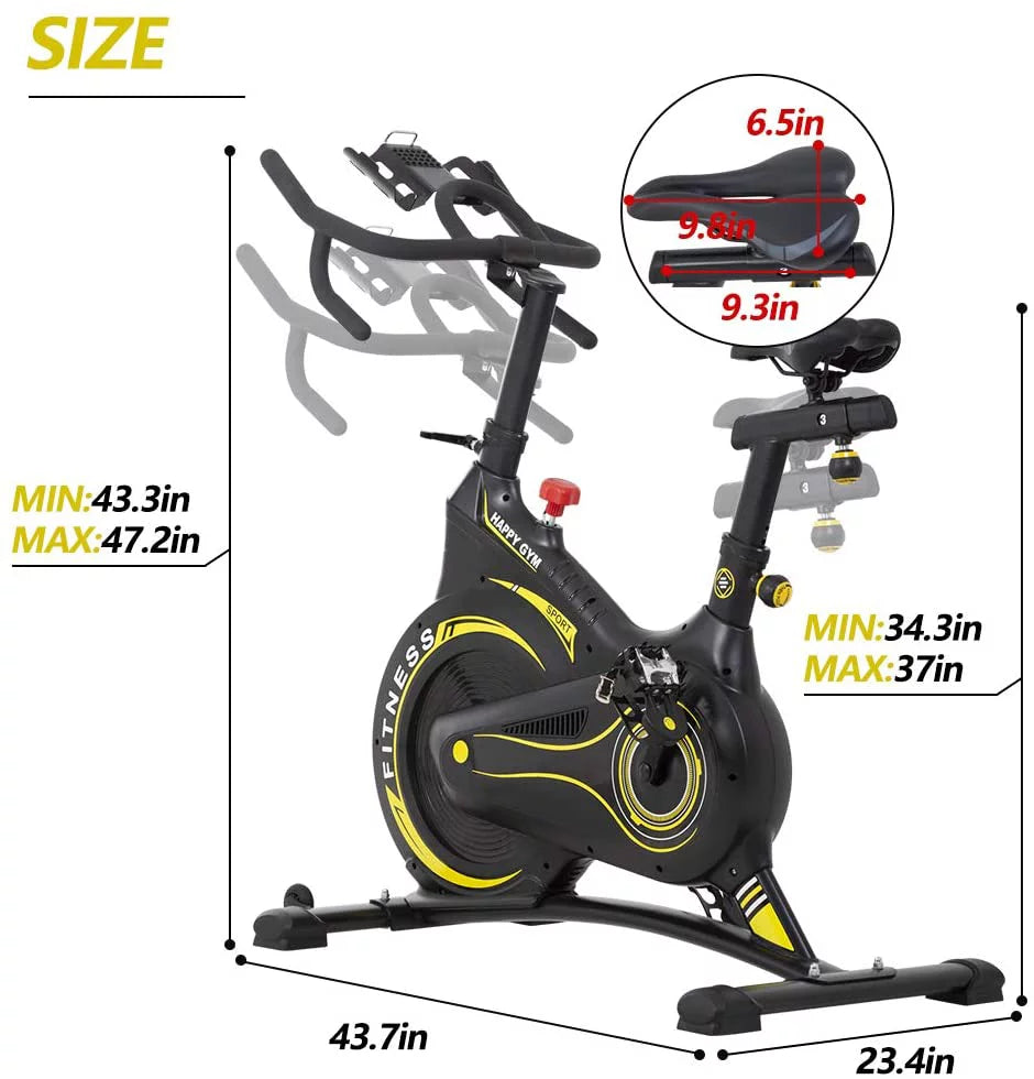Black Exercise Bike with LCD Display Z325
