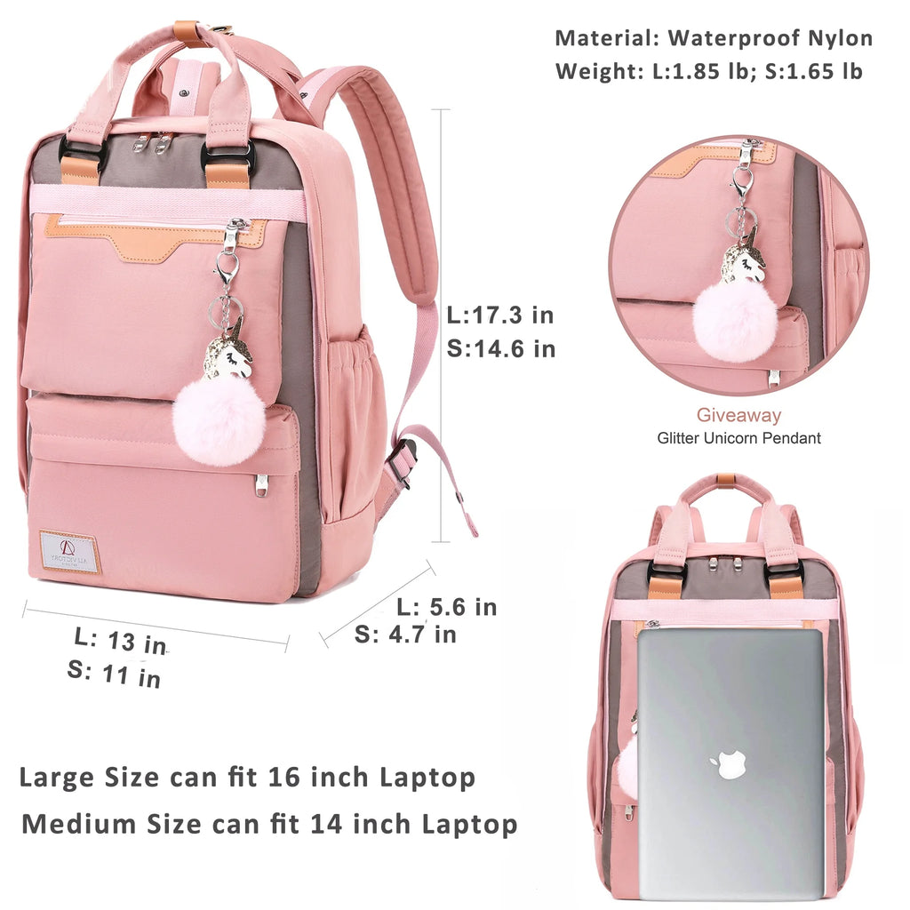Pink Anti Theft Laptop Backpack K2750