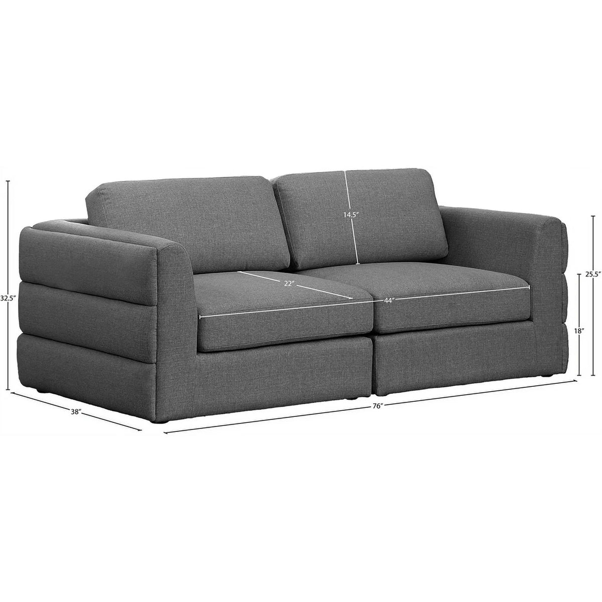 Grey Linen Modular Sofa J521