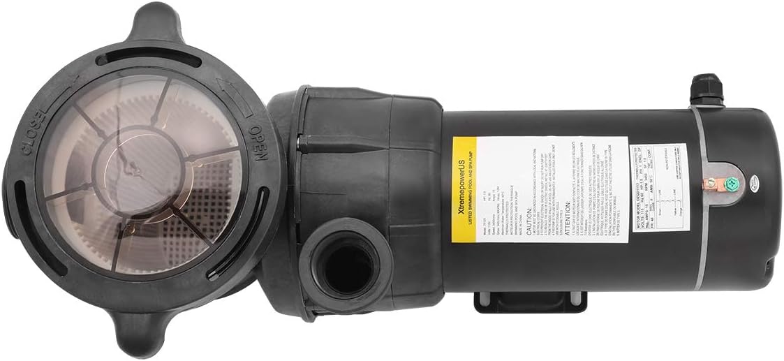 Black Above Ground Pool Pump 1.5HP Single Speed J7959