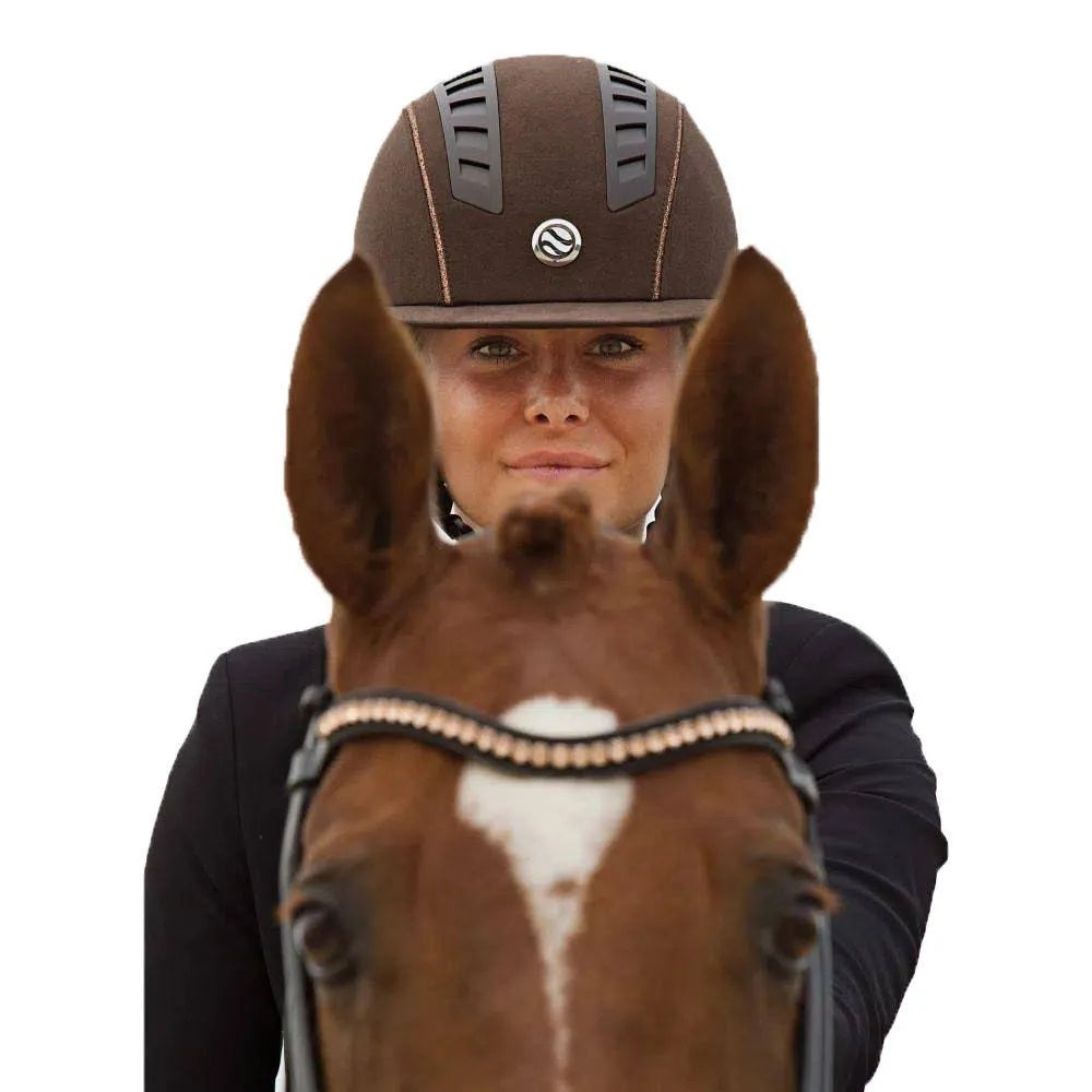 Brown Microfiber Helmet T76659