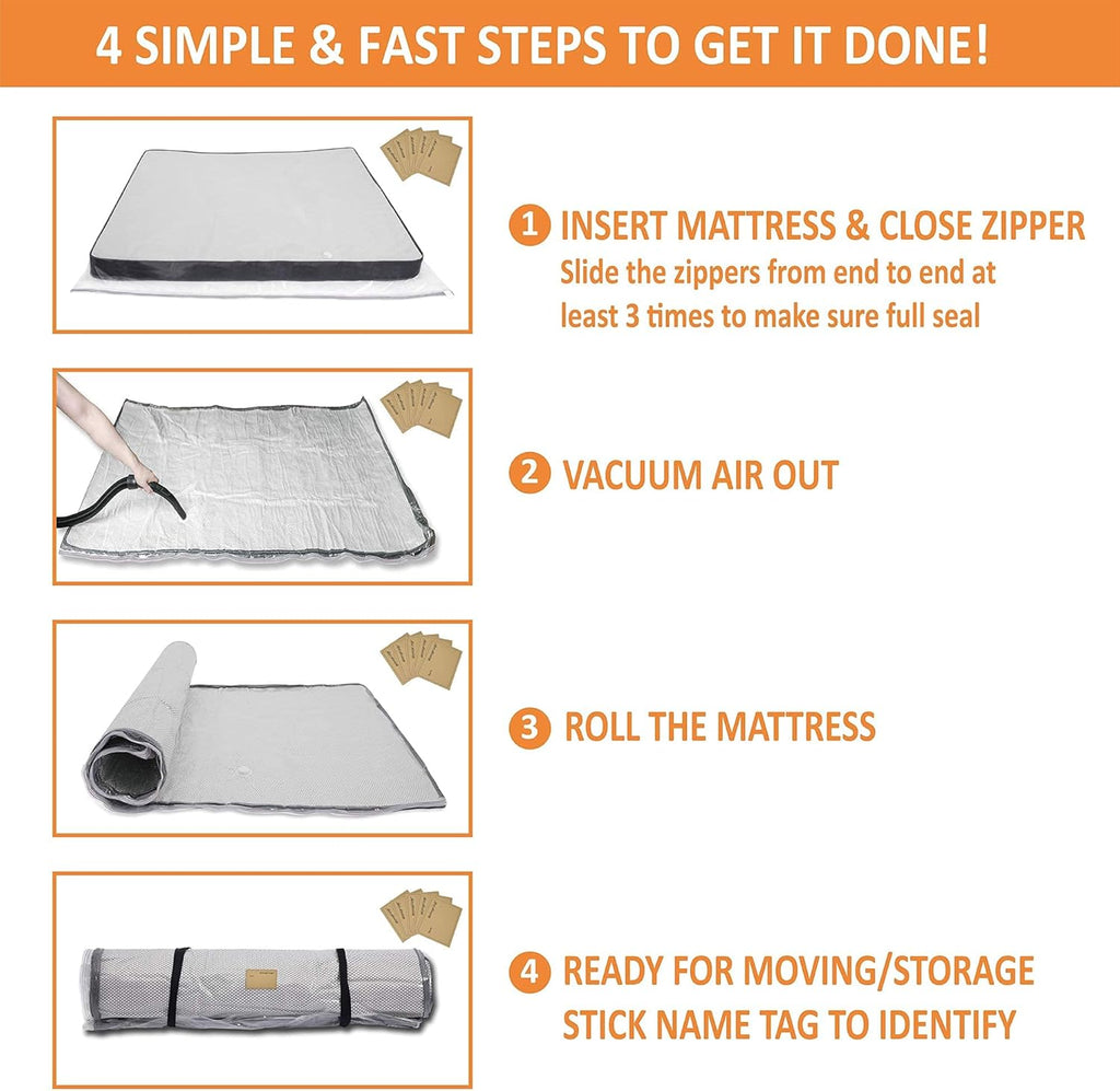 Mattress Vacuum Sealable Bag with Straps W445265