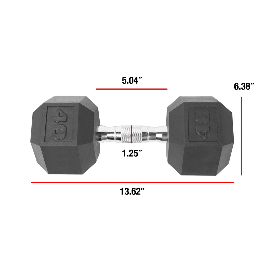 40 lbs Coated Hex Dumbbell I55465