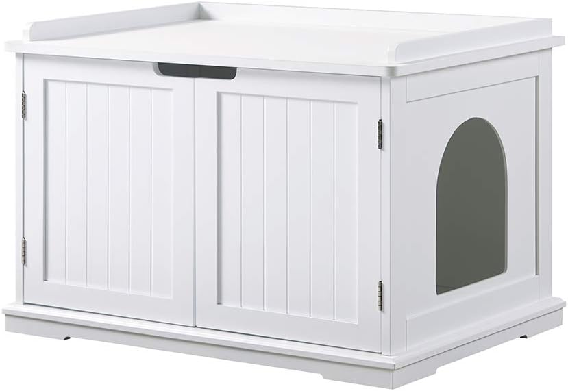 Cat Washroom Storage Bench with Sturdy Wooden Structure Z333663