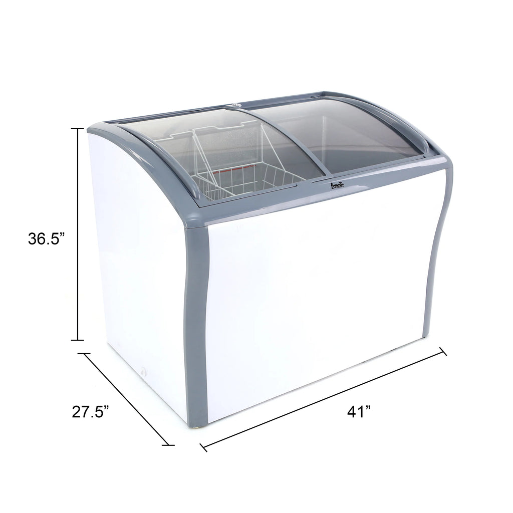 9.5 cu. ft. Glass Top Freezer or Refrigerator White E8068
